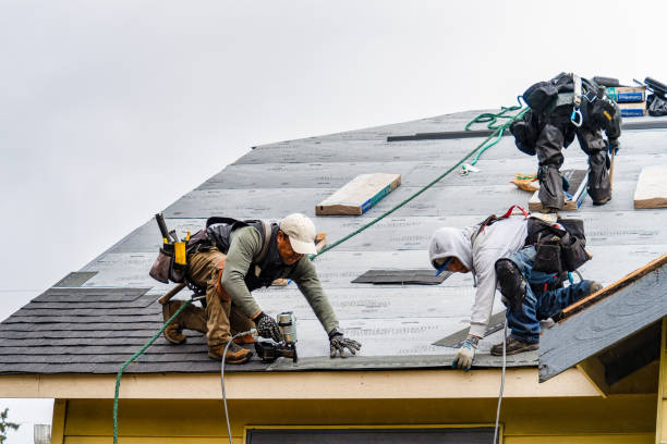 Professional Gutter Installation technician working in Big Lake, AK